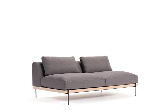 Catalina Sectional: Armless Sofa - Steel