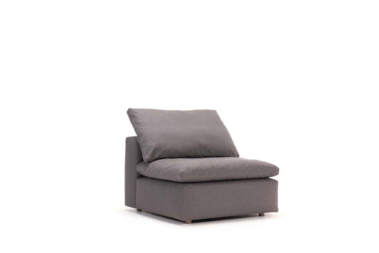 Newport Cloud Sofa: Armless - Steel