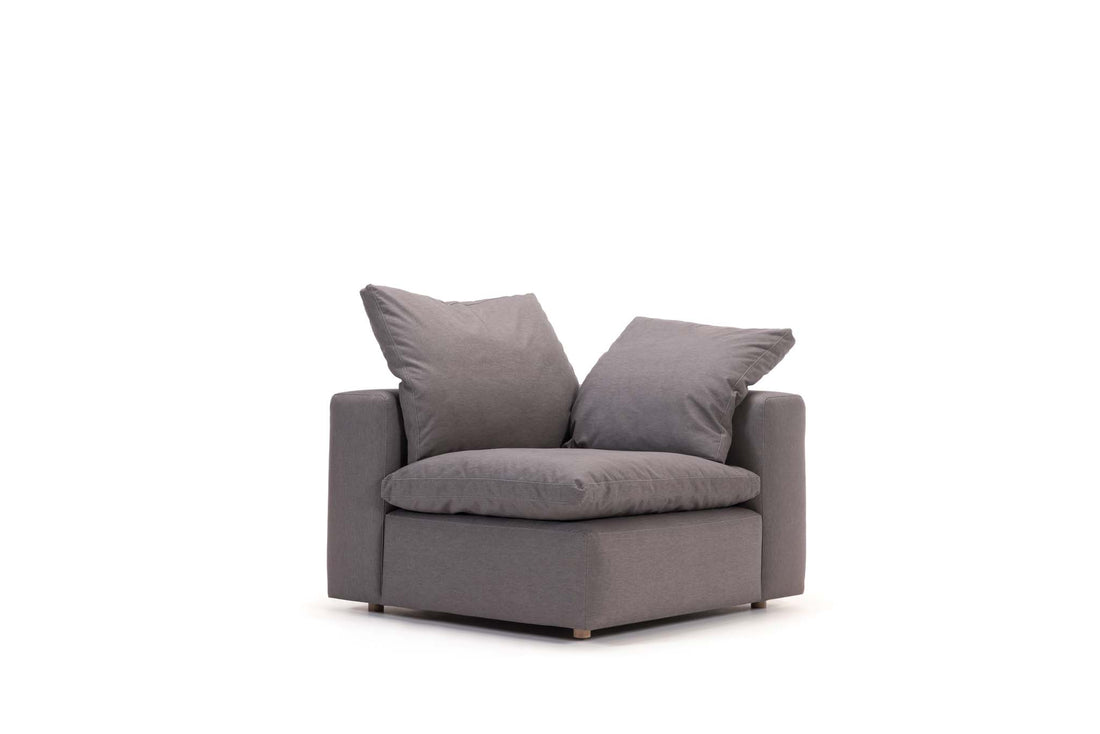 Newport Cloud Sofa: Corner - Steel
