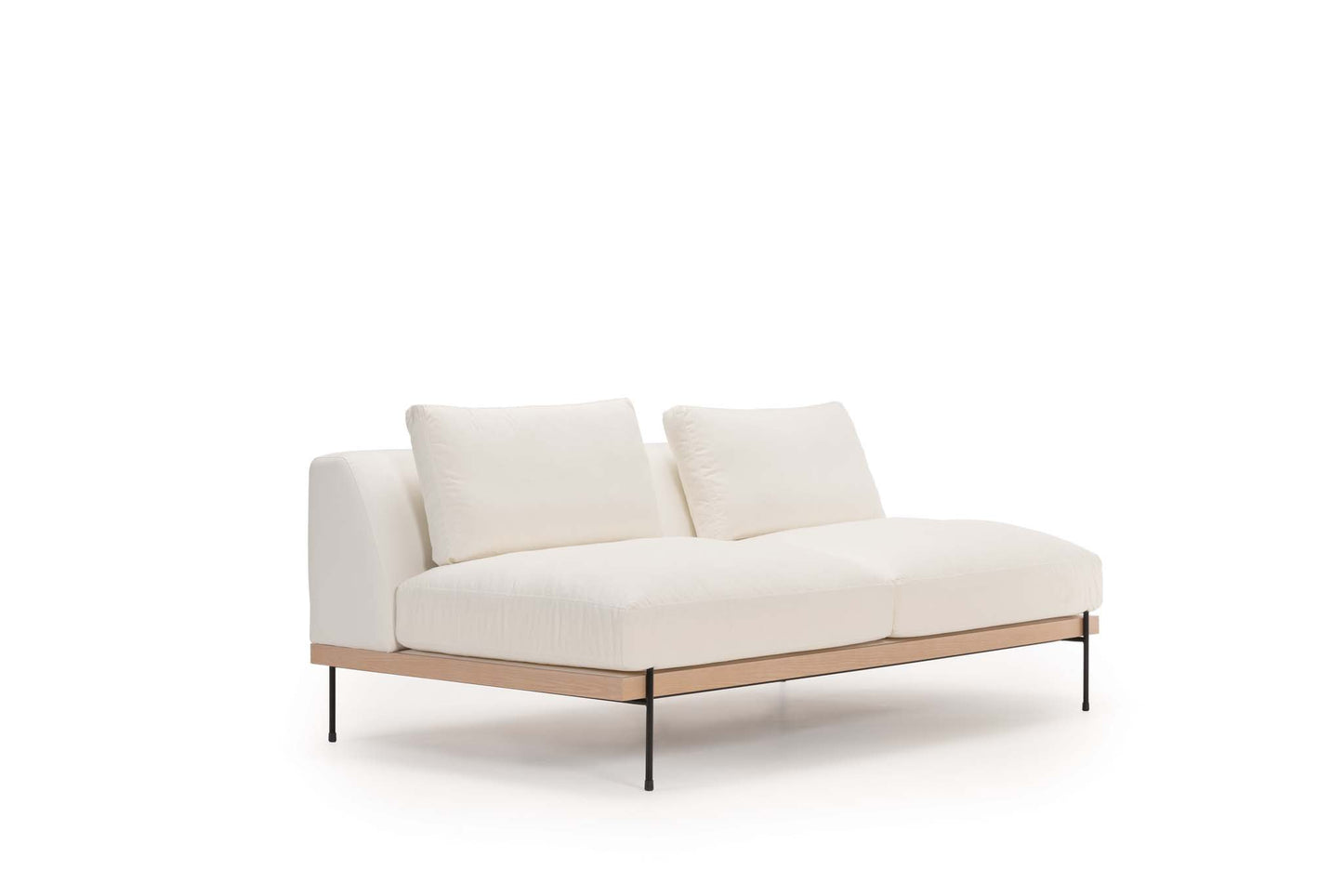 Catalina Sectional: Armless Sofa - Bone