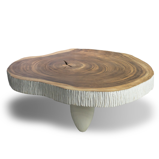 Armida round carved table