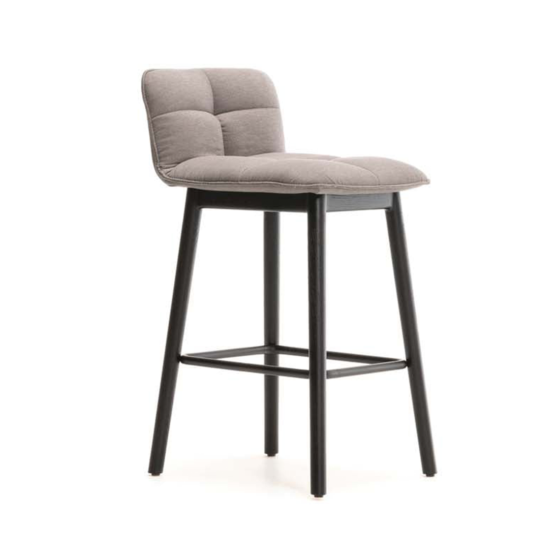 Squarez Counter Stool with Back - Steel